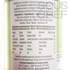Galantino Puglian Basil Extra Virgin Olive Oil, 100ml