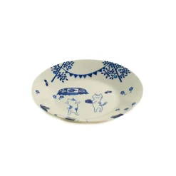 Garden Cat Japanese Round Plate, 24cm