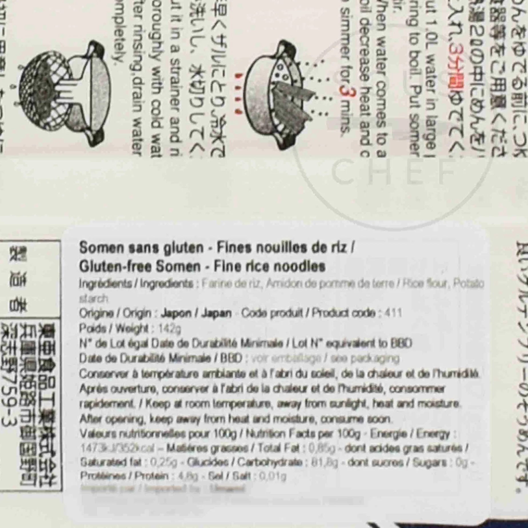 Gluten-Free Somen Fine Rice Noodles, 142g