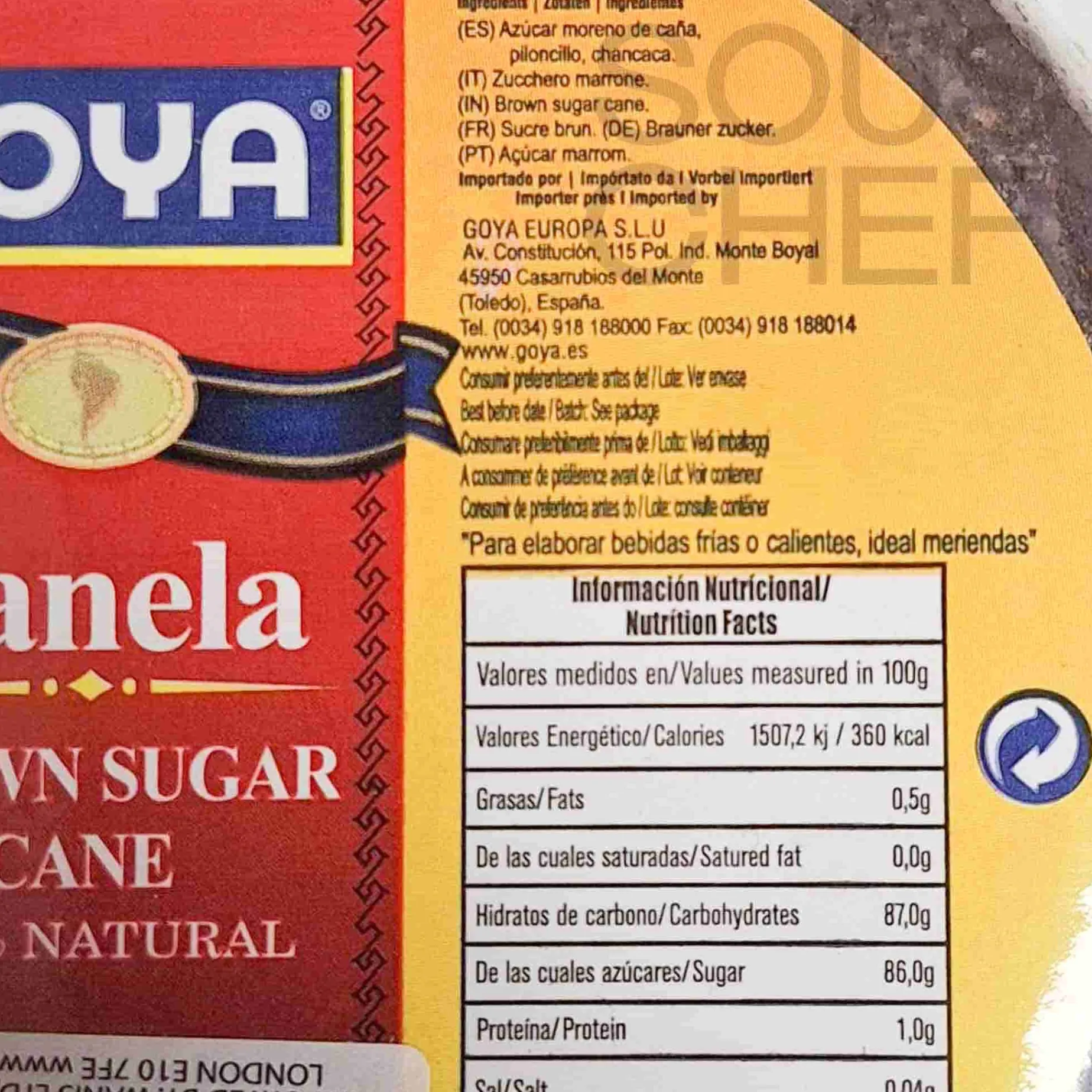 Goya Brown Cane Sugar, 454g