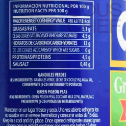 Goya Green Pigeon Peas with Coconut, 425g