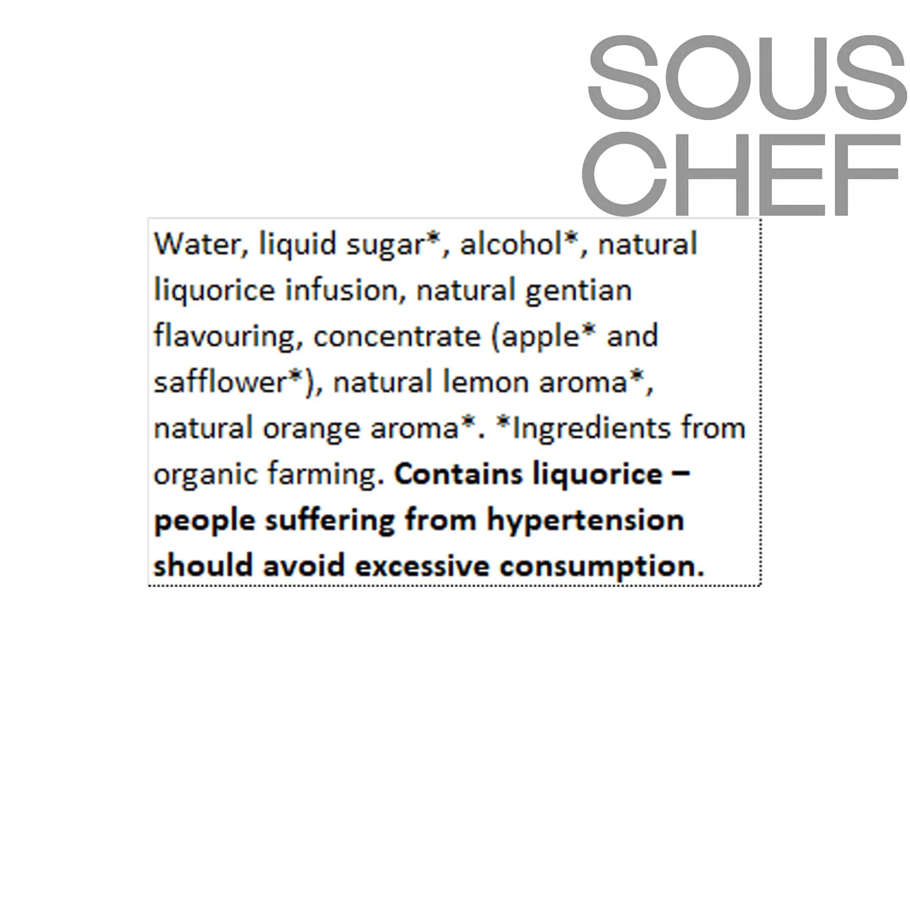 Grand Rubren Organic Gentian Liquer, 15% ABV, 700ml