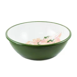 Green Marble Enamel Large Salad Bowl, 32cm