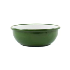 Green Marble Enamel Shallow Bowl