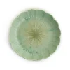 Green Scalloped Japanese Small Plate, 16cm