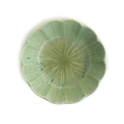 Green Scalloped Japanese Bowl, 13.5cm