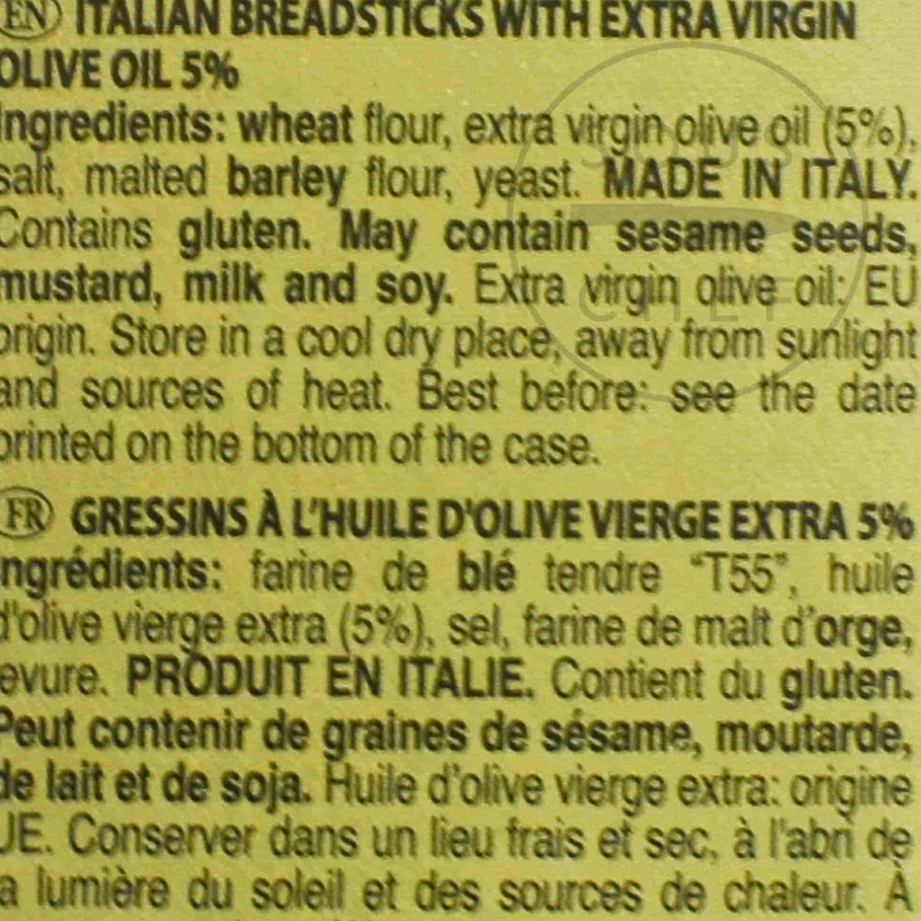 Grissini Traditional Extra Virgin Olive Oil Breadsticks, 125g