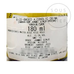 Hakkaisan Junmai Ginjo Hyotanbin Sake, 180ml
