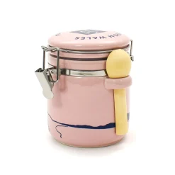 Halen Mon Pink Llanddwyn Ceramic Jar + 100g Pure White Sea Salt