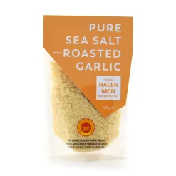 Halen Mon Pure Sea Salt with Roasted Garlic, 100g