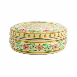 Hand Painted Single Tier White Tiffin Tin, 300ml