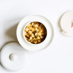 Handmade Stoneware Fermenting Crock in White 2 litre