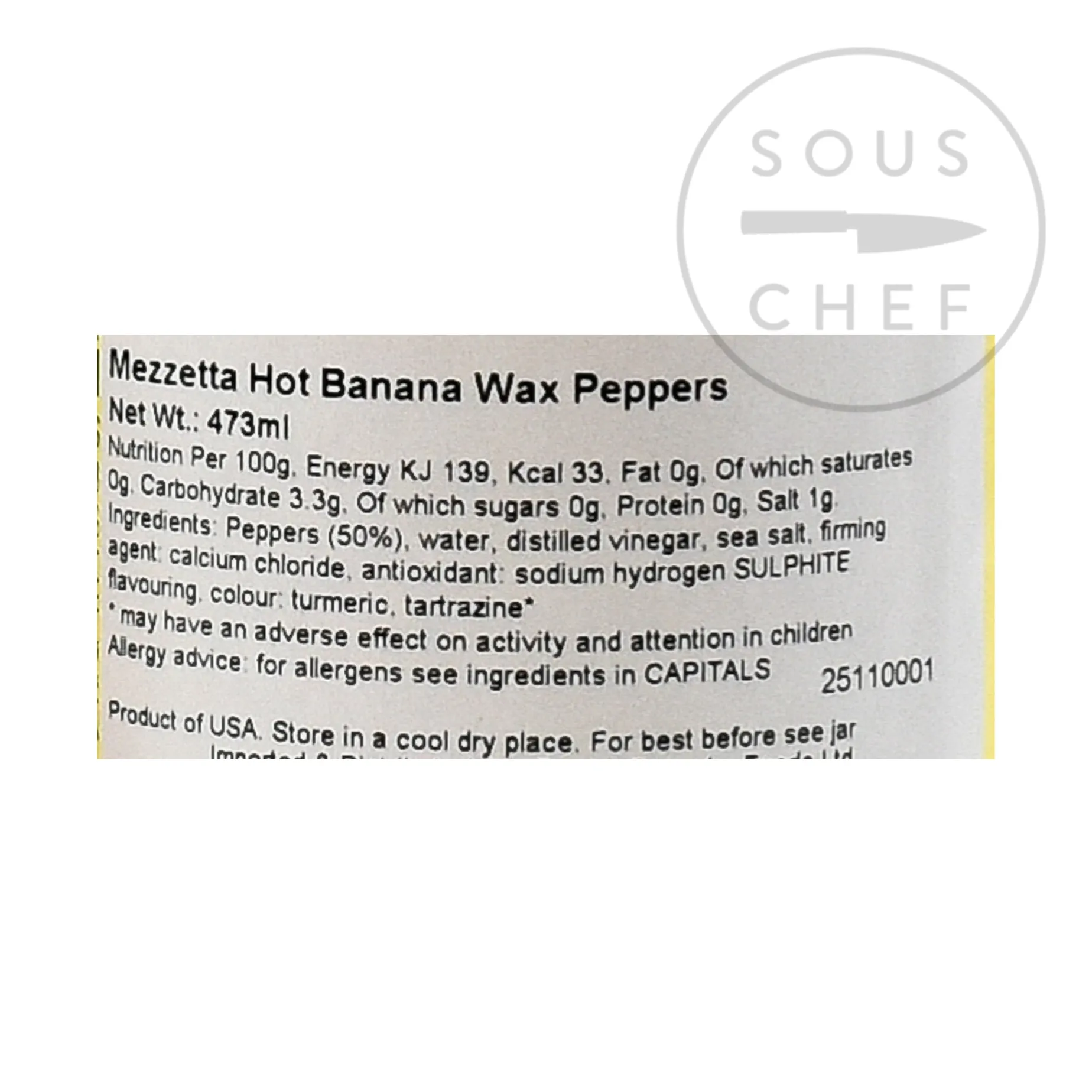 Hot Banana Wax Peppers, 473g