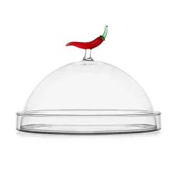 Ichendorf Milano Chilli Pepper Cheese Plate with Cloche, 20cm