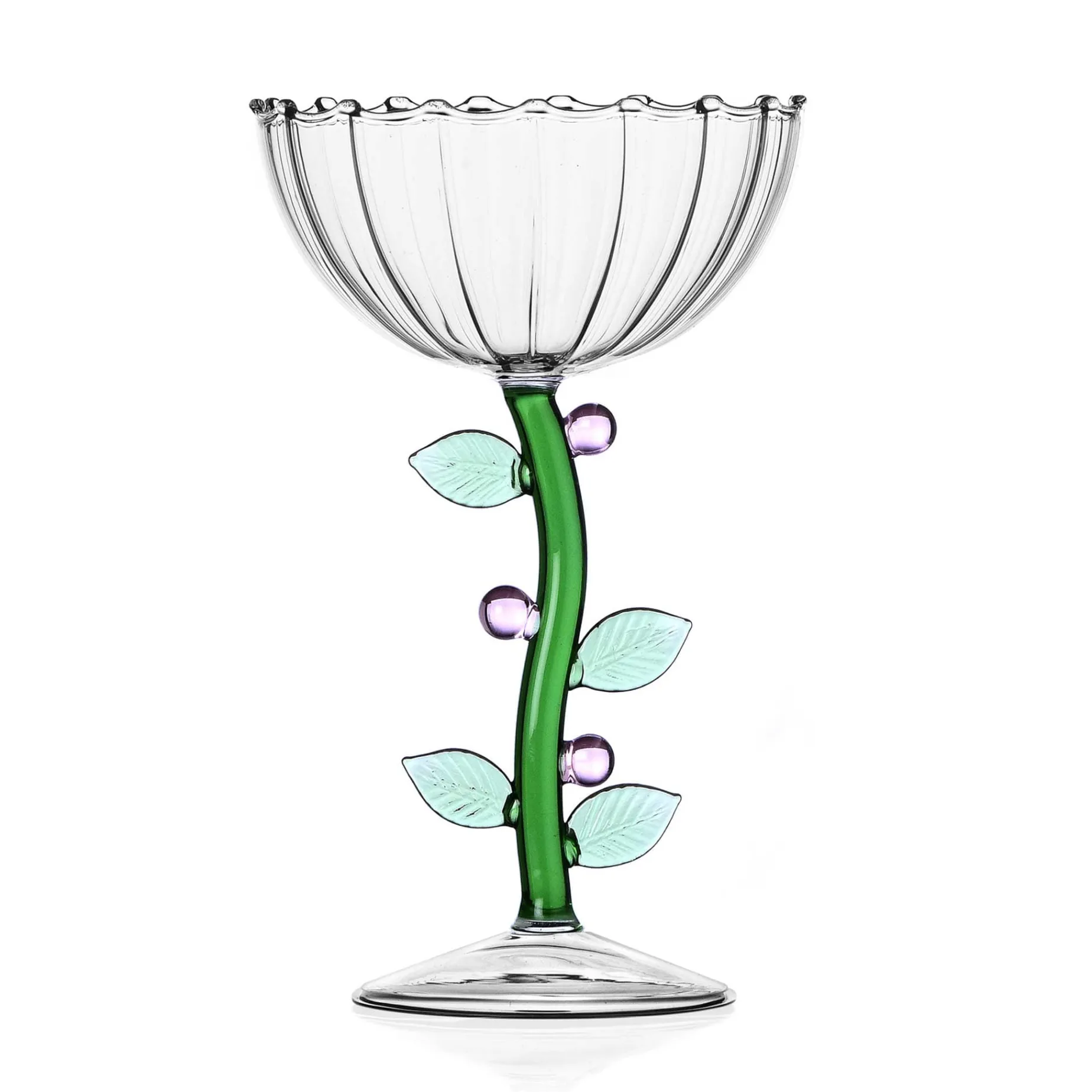 Ichendorf Milano Pink Flower Optical Coupe Glass, 240ml
