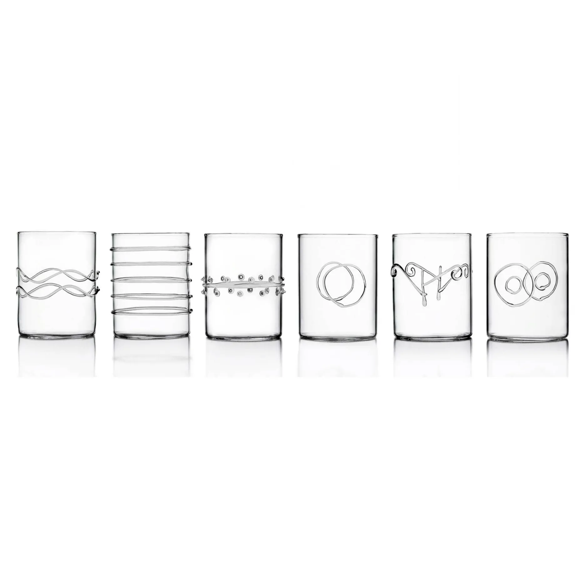 Ichendorf Milano Set of 6 Assorted Water Tumblers, Clear