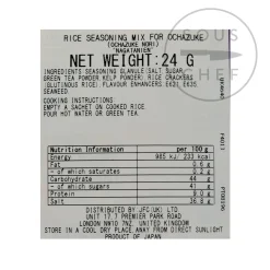 Instant Ochazuke Rice Seasoning - Nori, 4 x 6g