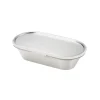 Japanese Grey Rim Stainless Steel Lunch Box, 21x11cm