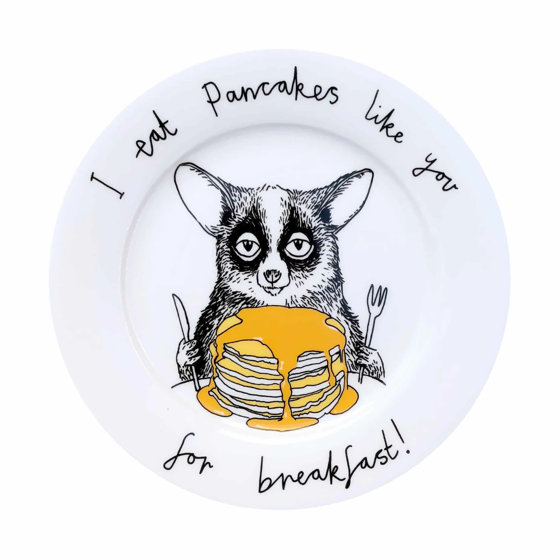 Jimbob Art I Eat Pancakes Like You For Breakfast! Side Plate, 20cm
