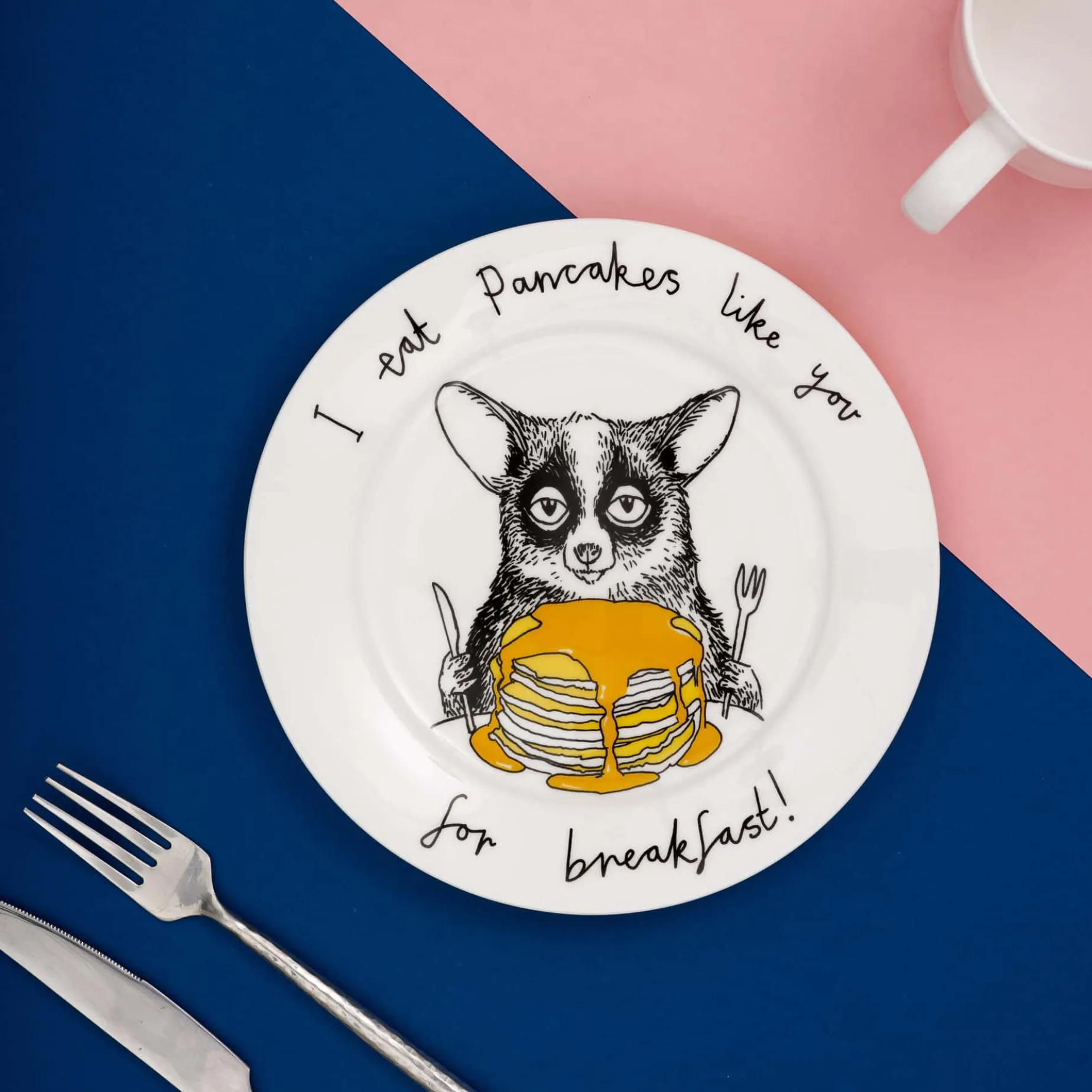 Jimbob Art I Eat Pancakes Like You For Breakfast! Side Plate, 20cm