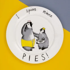 Jimbob Art I Spies Mince Pies! Side Plate, 20cm