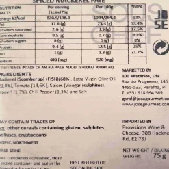 Jose Gourmet Spiced Mackerel Pate, 75g