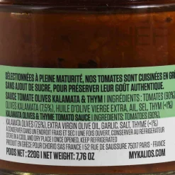 Kalios Kalamata Olives & Thyme Tomato Sauce, 220g