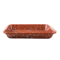 Kapka x Sous Chef Rust Splatter Enamel Roasting & Serving Dish, 26cm