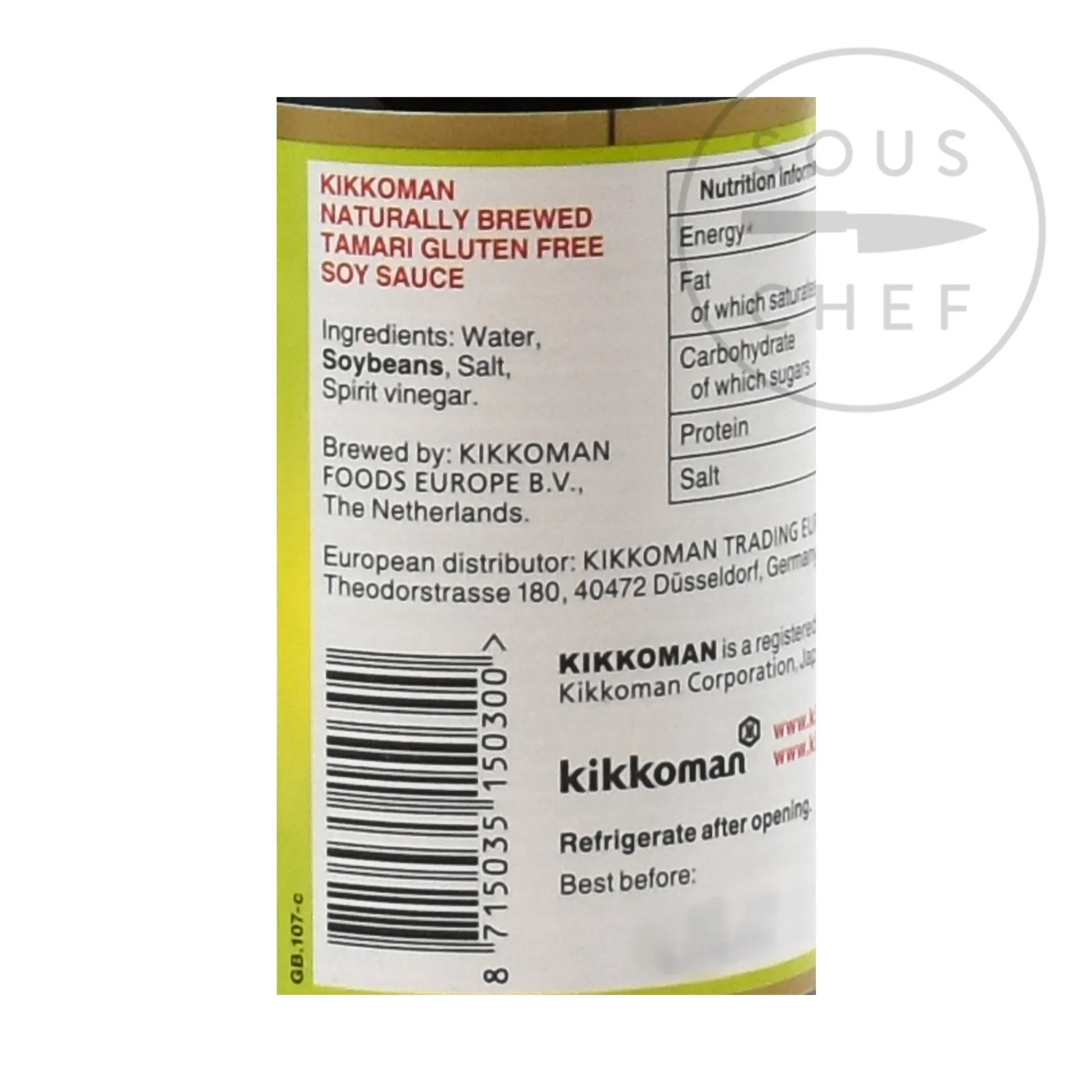 Kikkoman Tamari Soy Sauce - Gluten Free, 250ml