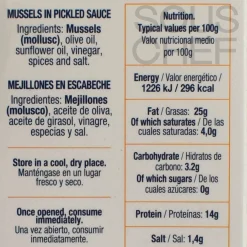 La Brujula Galician Mussels in Escabeche, 110g