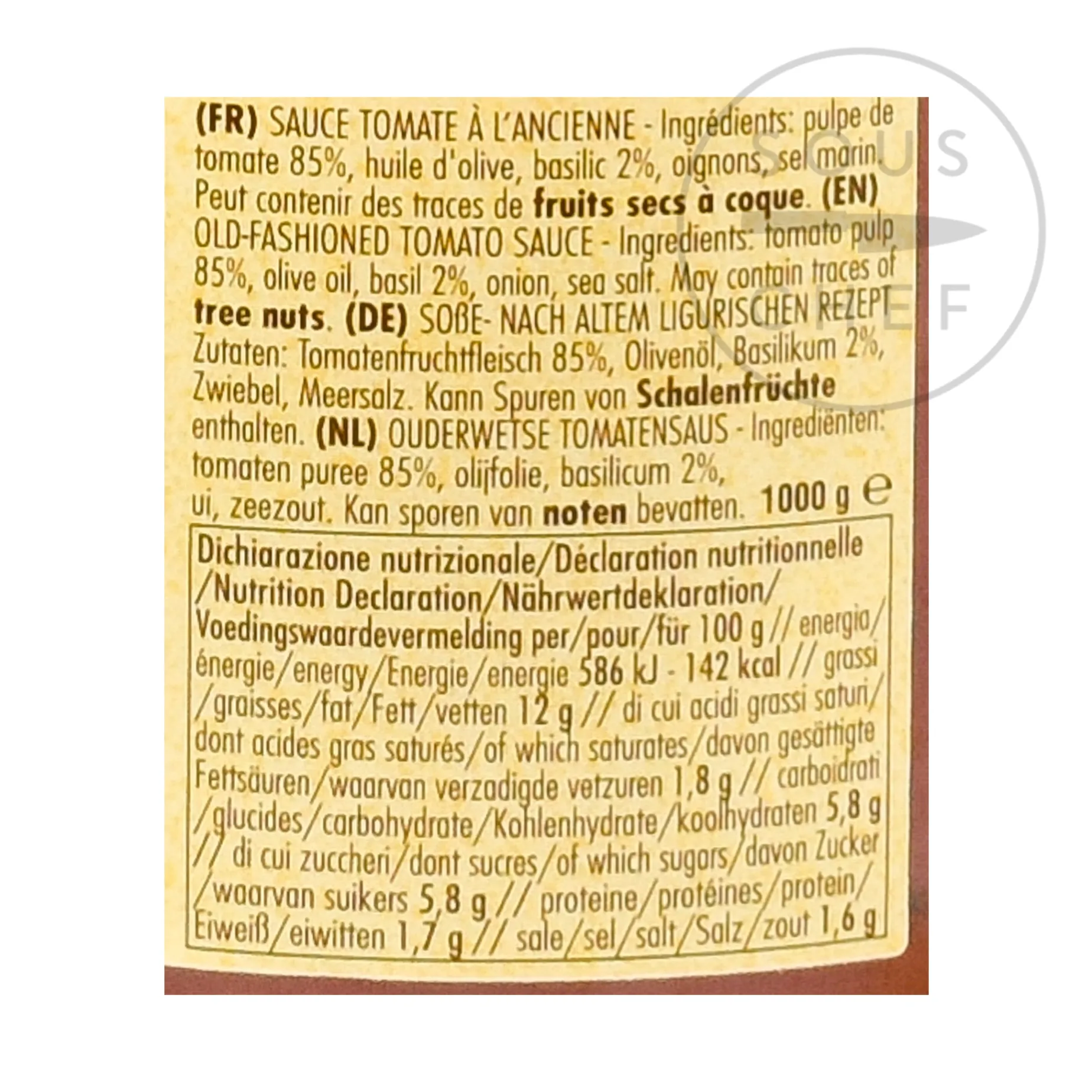 La Favorita Old Fashioned Tomato Sauce, 1kg