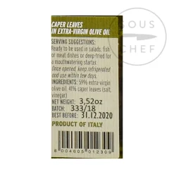 La Nicchia Caper Leaves, 100g