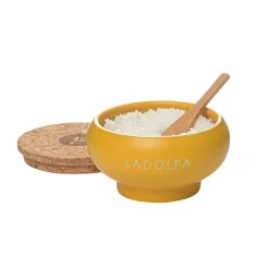 Ladolea Greek Fleur De Sel Sea Salt in Ceramic Pot, 100g