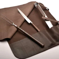 Laguiole en Aubrac BBQ Set with Leather Roll