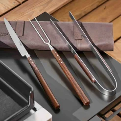 Laguiole en Aubrac BBQ Set with Leather Roll
