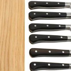 Laguiole en Aubrac Classic Knife Block of 6 Kitchen Knives, Ebony
