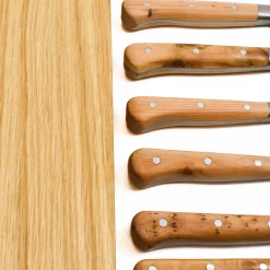 Laguiole en Aubrac Classic Knife Block of 6 Kitchen Knives, Juniper