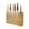 Laguiole en Aubrac Gourmet Knife Block of 6 Kitchen Knives, Mixed Woods