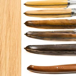 Laguiole en Aubrac Gourmet Knife Block of 6 Kitchen Knives, Mixed Woods