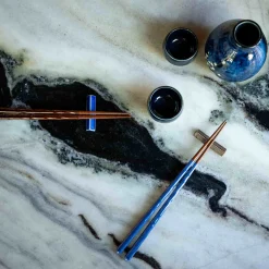 Lancewood Navy Japanese Luxury Chopstick Gift Set, 23cm