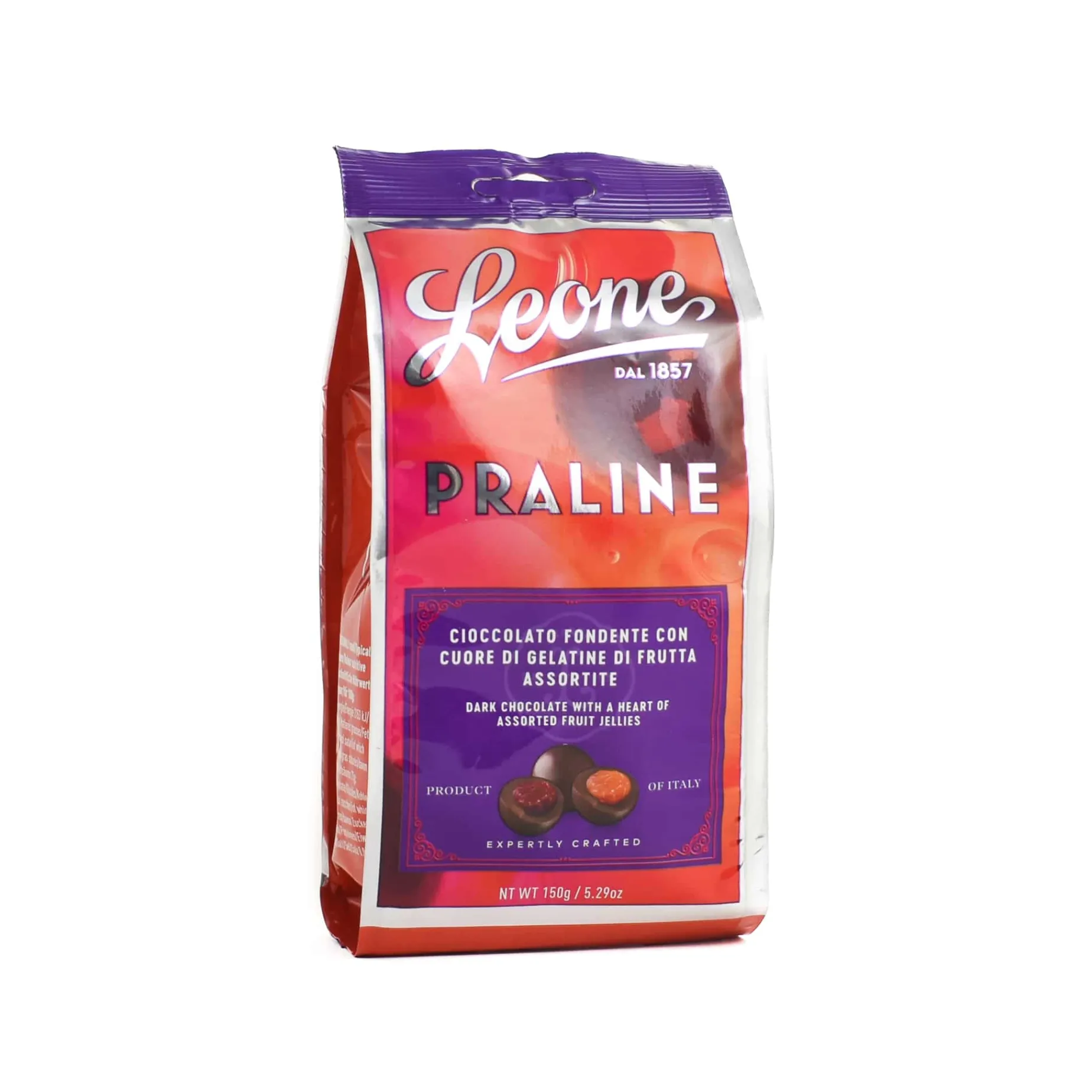 Leone Chocolate Covered Fruit Jellies, 150g