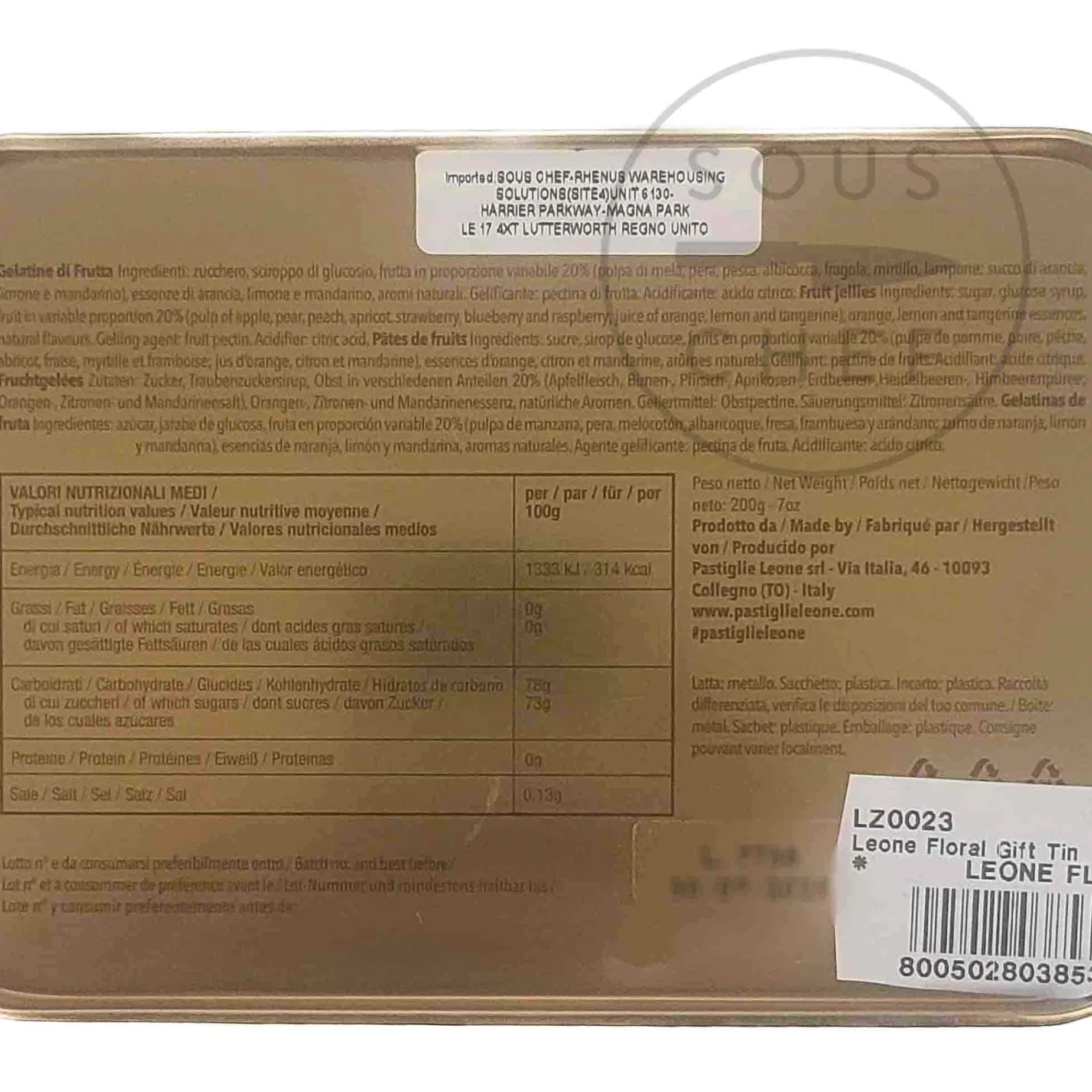 Leone Floral Gift Tin, 200g