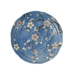 Light Blue Sakura Blossom Side Plate
