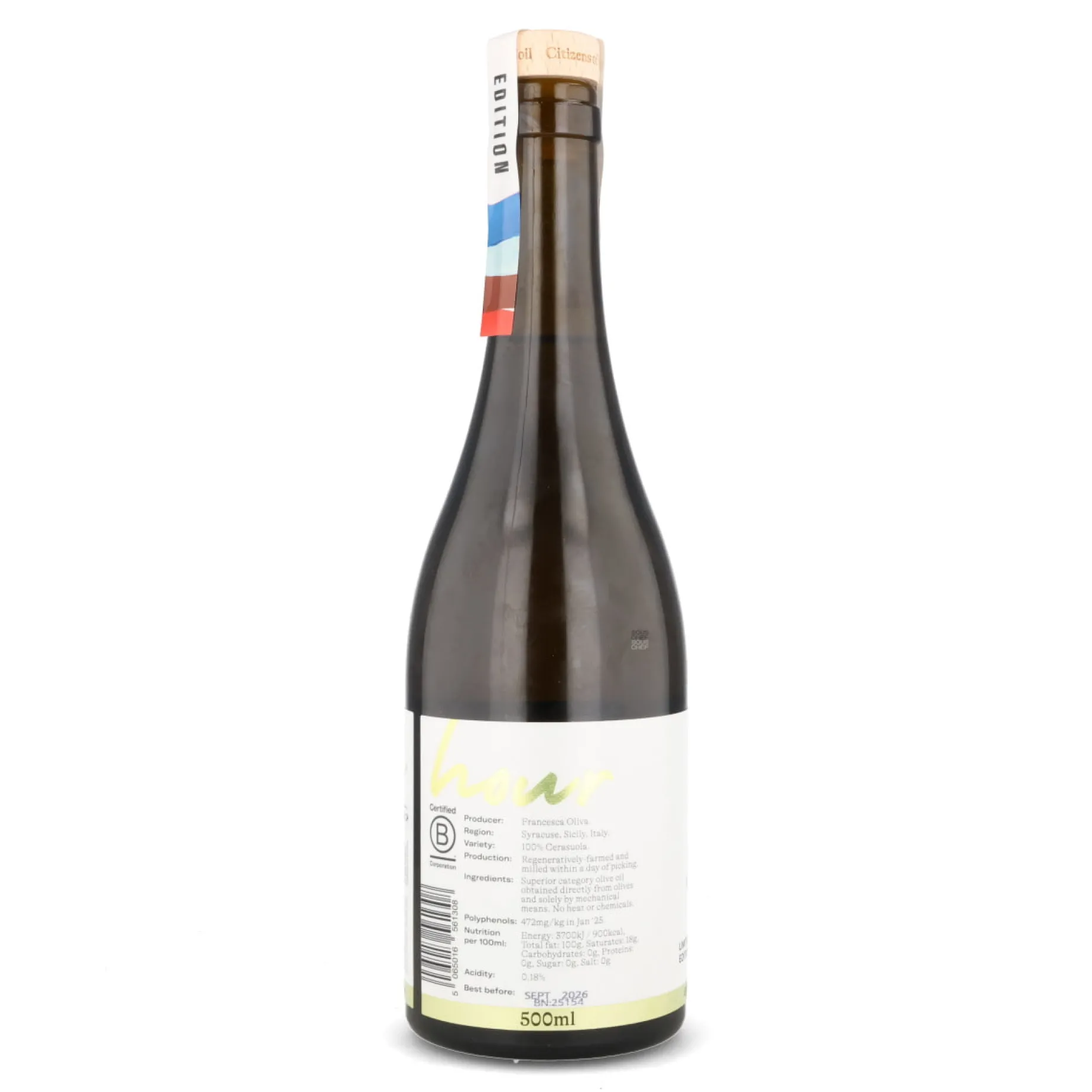 Limited Edition Citizens of Soil Syracuse Sicily Olive Oil, 500ml