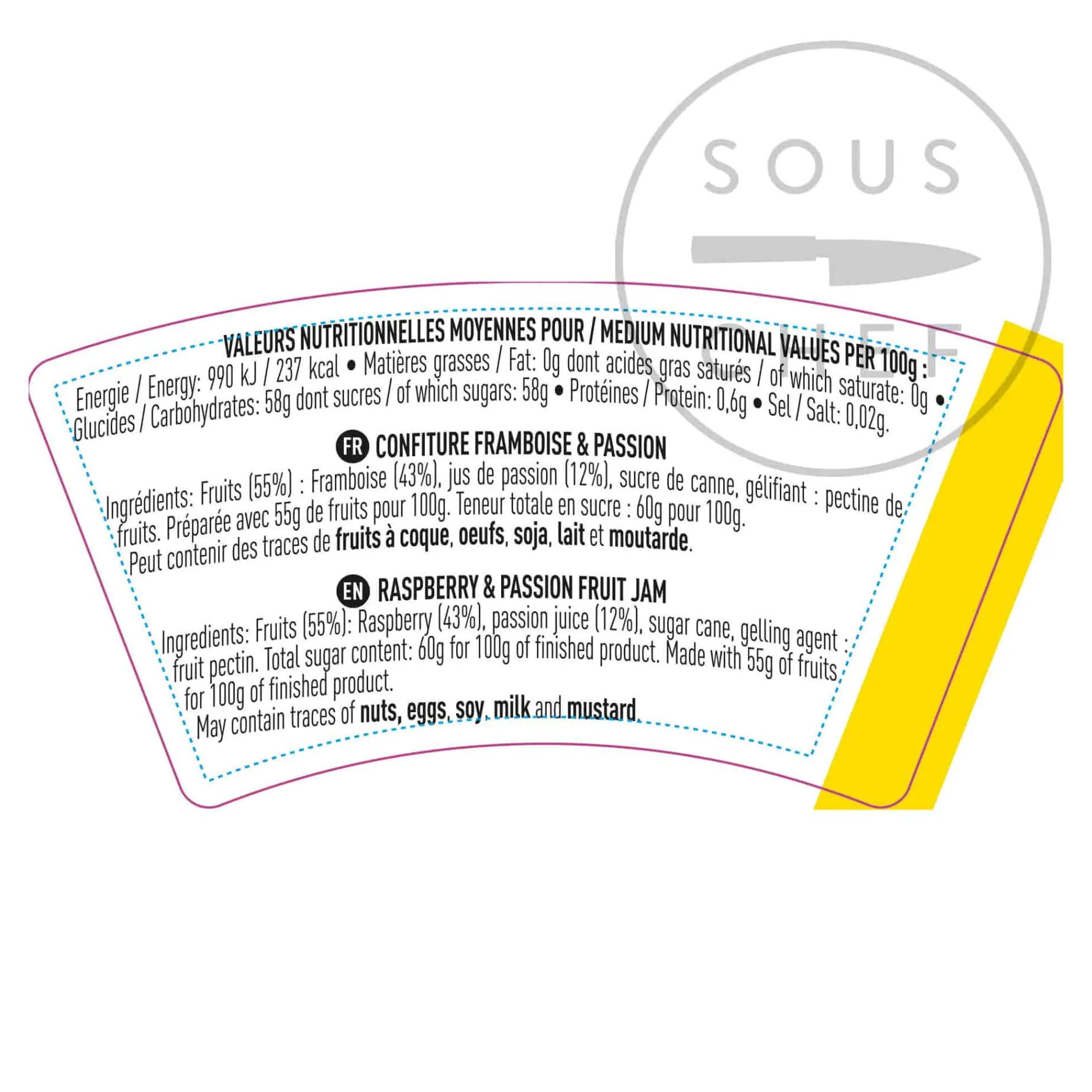 Maison Bremond Raspberry & Passion Fruit Jam, 250g