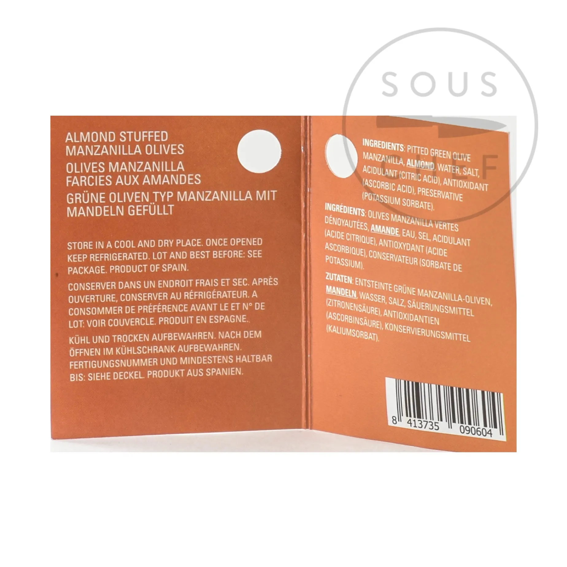 Manzanilla Olives Stuffed with Almond, 580g