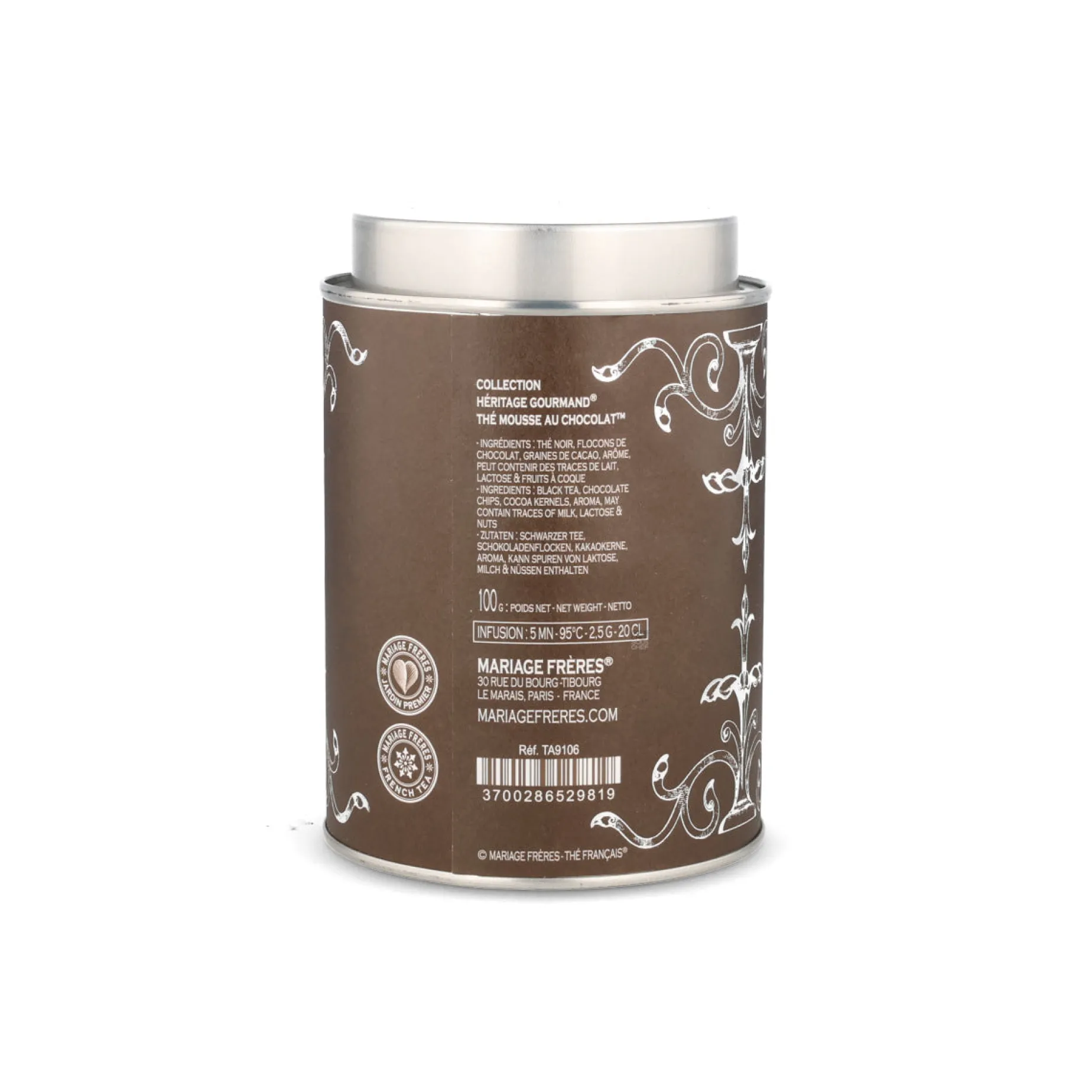 Mariage Freres Heritage Gourmand Mousse au Chocolat Black Loose Tea, 100g