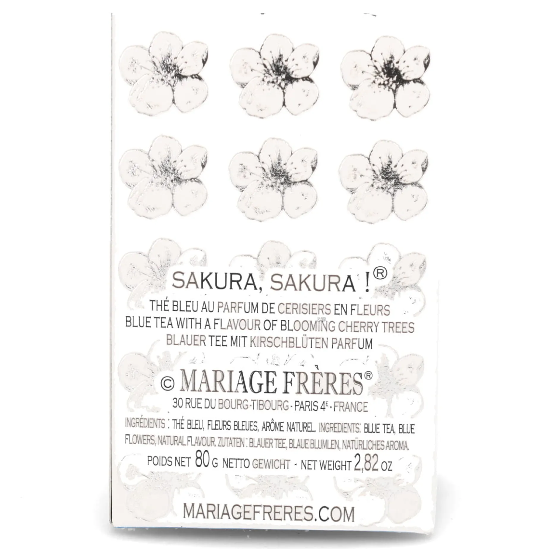 Mariage Freres Sakura Blue Loose Tea, 80g