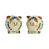 Mexican Hand Painted Blue Pig Salt & Pepper Shaker Set