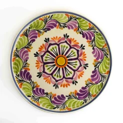 Mexican Hand Painted Cake Stand, 10''